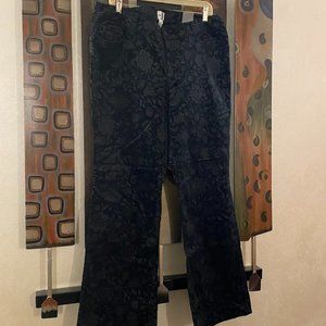 NEW with tags.  Chico's black on black floral print pants Size 3 (16)